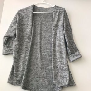 Gray open cardigan dolman sleeve size M